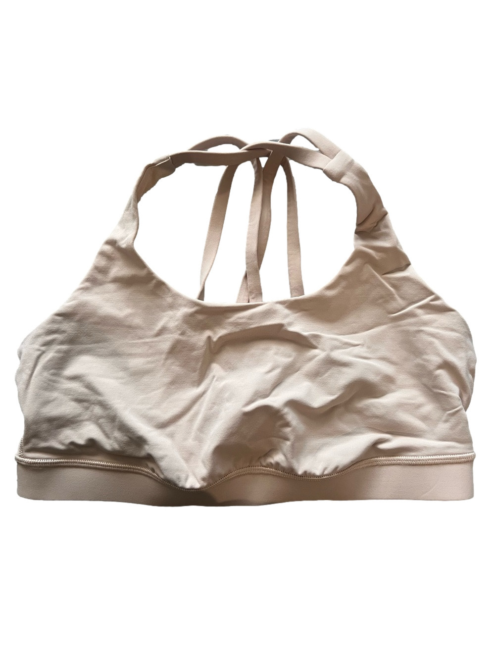 Lululemon Energy Bra Longline Medium Support Nude B–D Cups - Size 10